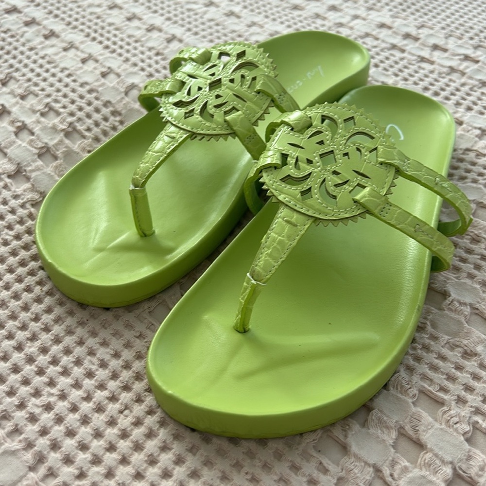 New SamEdelman Springtime green Circus NY sandals just in time for spring break.